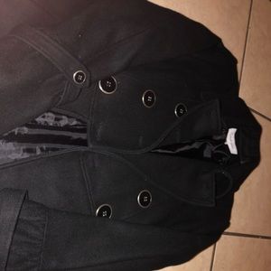 Black Calvin Klein Women’s Double-Breasted Coat